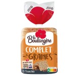 Pain de mie complet et graines 13 grandes tranches 500g