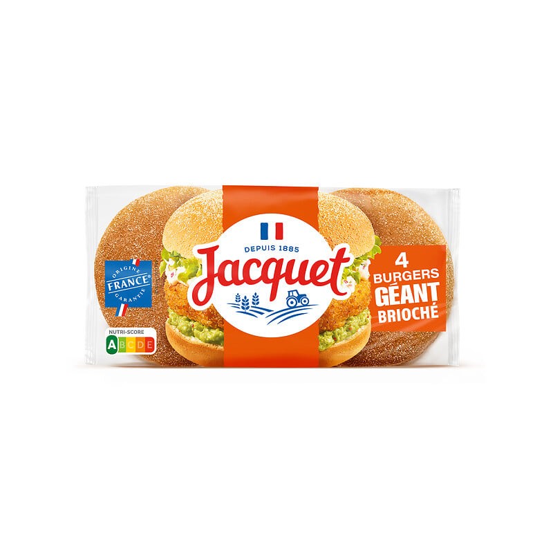 Pain burger géant brioché x4 300g