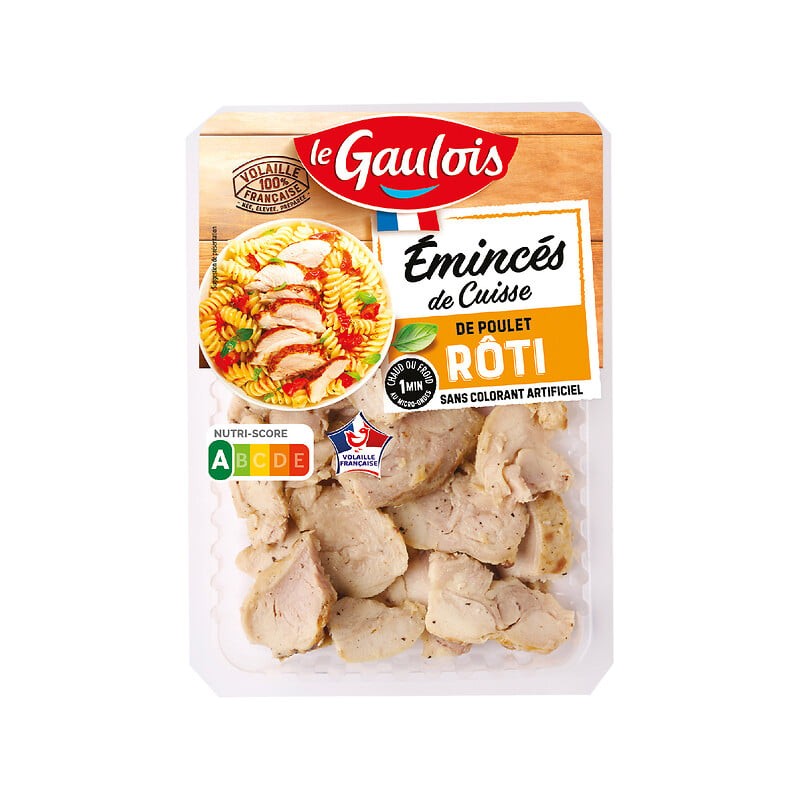 Emincés de cuisse de poulet rôti 180g