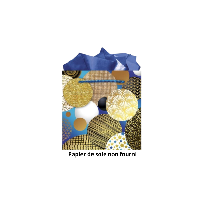 Sac cadeau moyen 18x18x10cm pétille x1