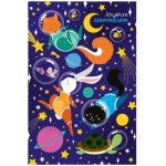 Carte joyeux anniversaire 17x12cm astronautes x1