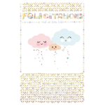 Carte félicitations naissance 17x12cm petits nuages x1