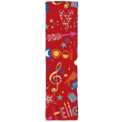 Papier cadeau rouge motifs festif 2mx70cm