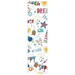 Papier cadeau blanc motifs festif 2mx70cm