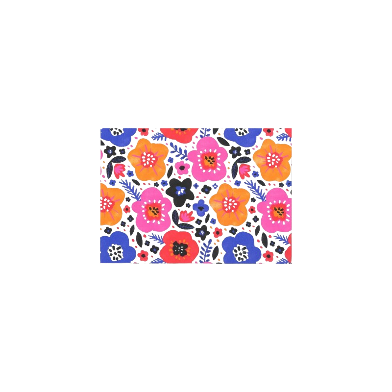 Papier cadeau fleurs 2mx70cm