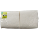 Serviettes en papier 30x30cm simple épaisseur blanc x200