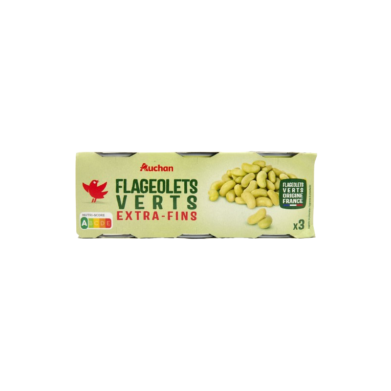 Flageolets Verts Extra Fins 3x200g