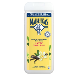 Gel douche extra doux lait de vanille bio 650ml