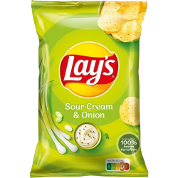 Chips à la crème fraîche et aux oignons 150g