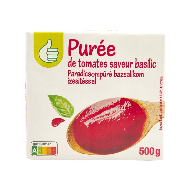 Purée de tomates saveur basilic 500g