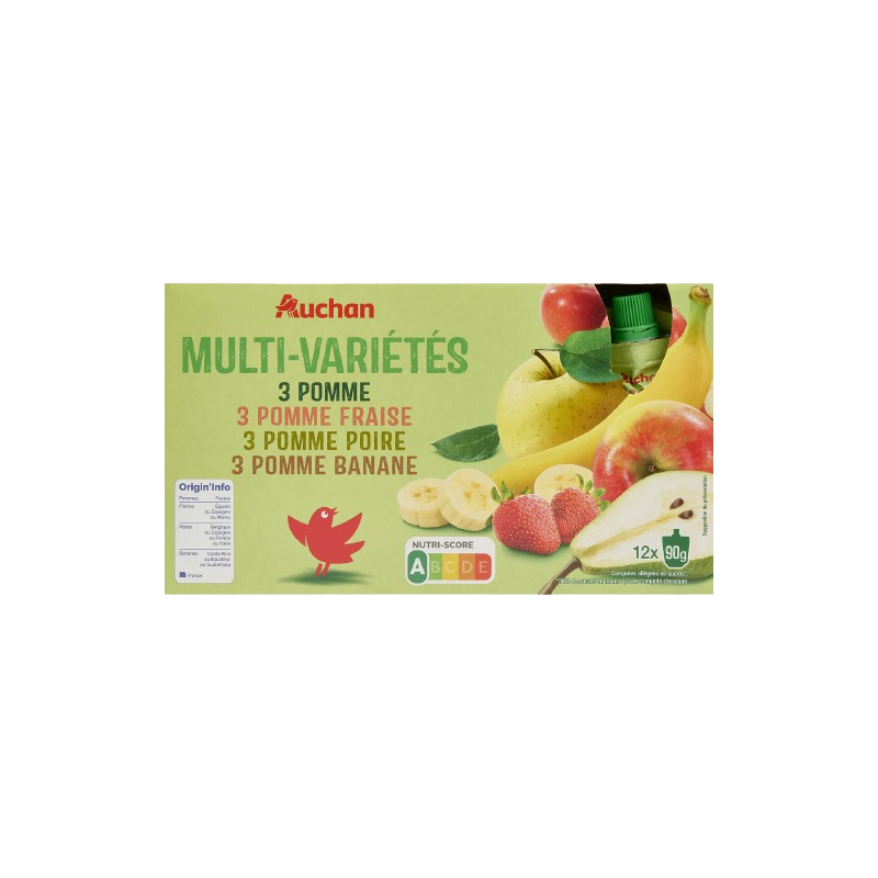 Gourdes multivariétés allégée en sucres sans conservateur 12x90g