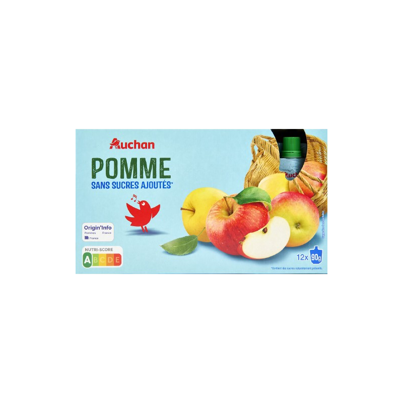 Gourdes compote de pomme sans sucres ajoutés 12x90g