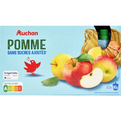 Gourdes compote de pomme sans sucres ajoutés 12x90g