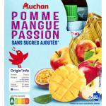 Gourdes compote de pomme mangue passion sans sucres ajoutés 4x90g