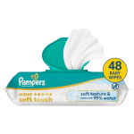 Lingettes nettoyantes aqua soft touch pour bébé x48
