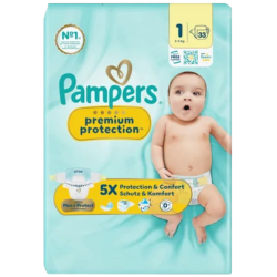 Couches premium protection taille 1 2-5kg x33