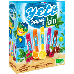 Bio Sucettes rafraichissantes à congeler menthe cola fruits 18x30ml