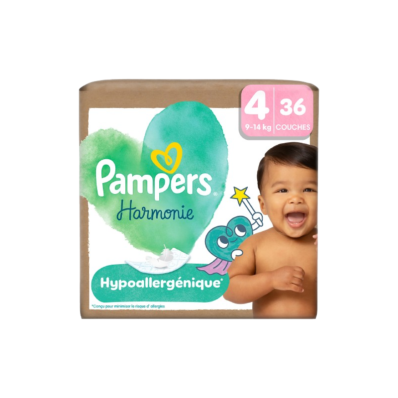 Couches harmonie taille 4 9-14kg x36