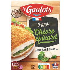 Pané chèvre épinard sans conservateur sans huile de palme 2x100g