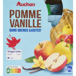 Gourdes compote de pomme vanille sans sucres ajoutés 4x90g