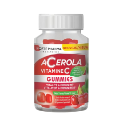 Acerola vitamine C goût fruits rouges 60 gummies