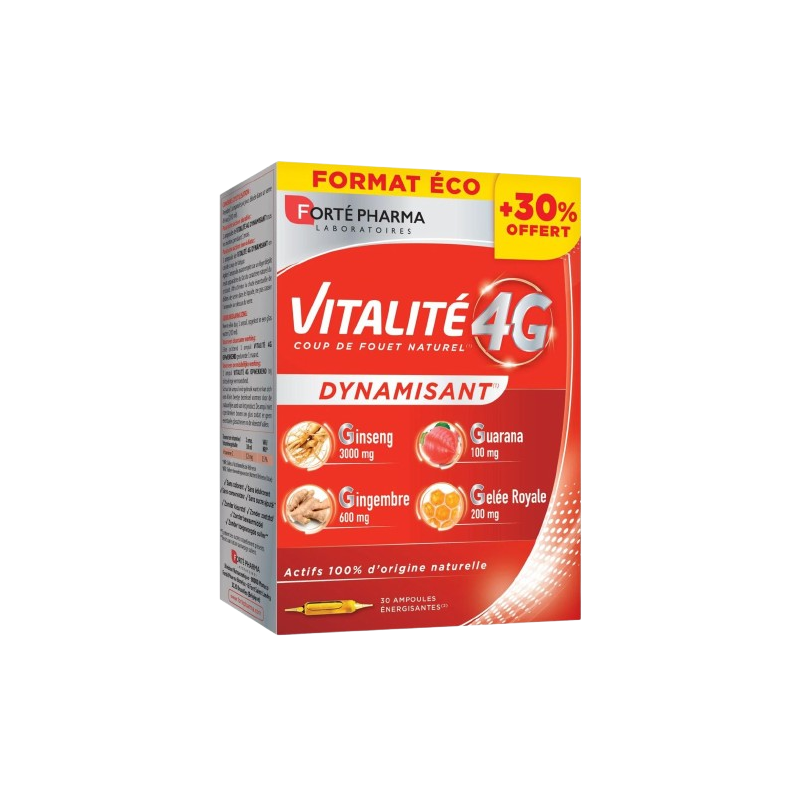 Vitalité 4g dynamisant 30 ampoules