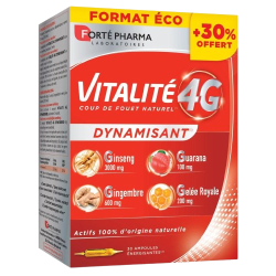 Vitalité 4g dynamisant 30 ampoules