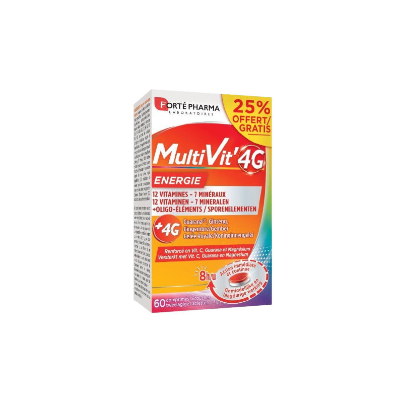 Multivit 4g énergie promo 60 comprimés