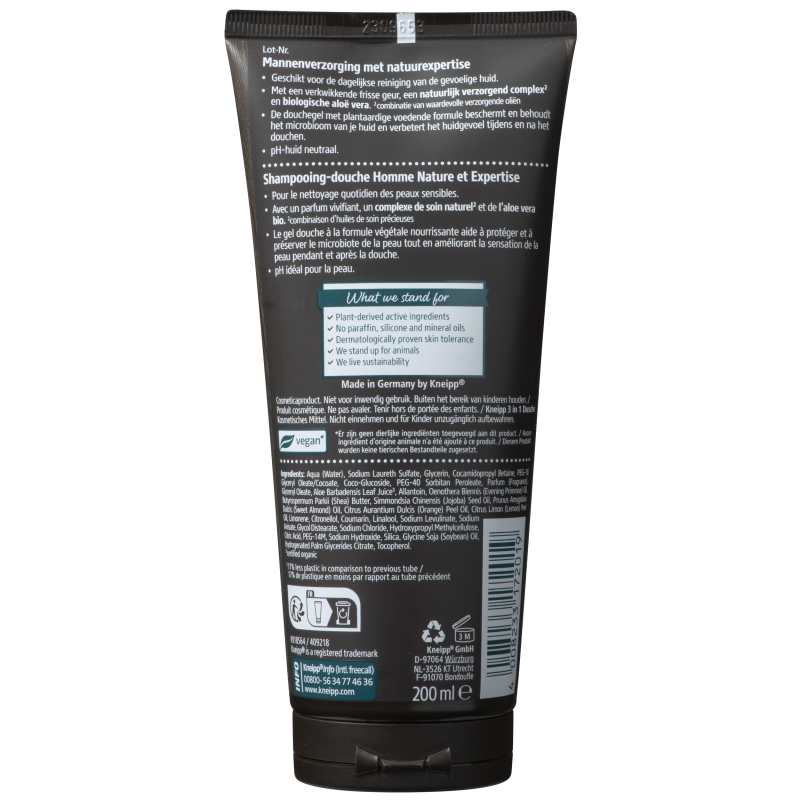 3 in 1 men gel douche fresh & sensitive 200ml