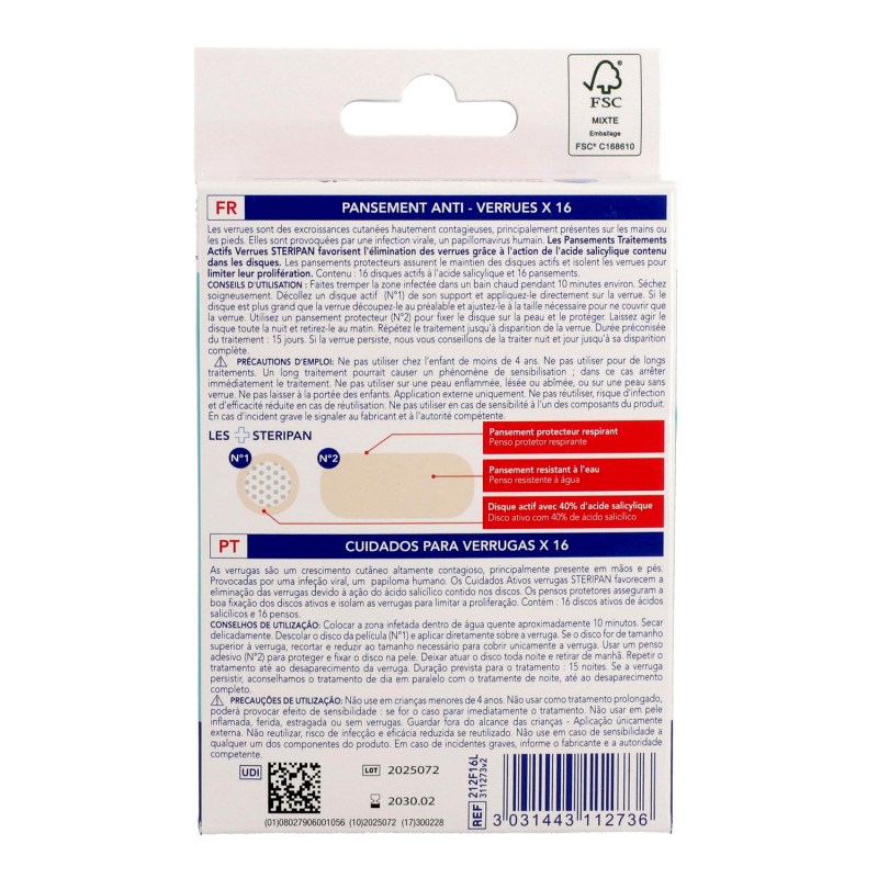 Traitement actif verrues x16
