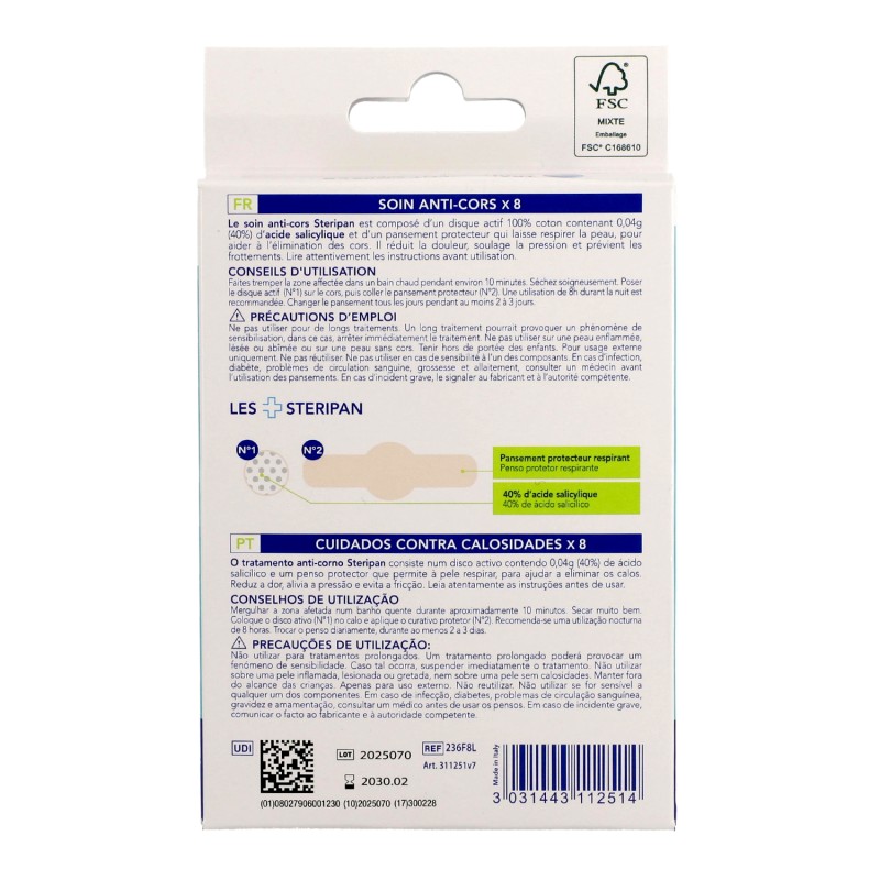 Soin cors acide salicylique x8