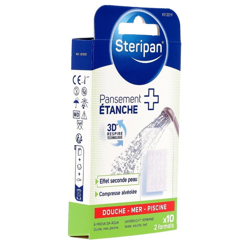10 pansements étanches 2 formats