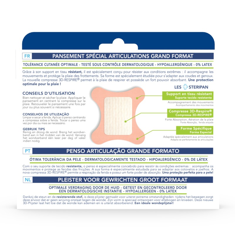 6 pansements articulation grand format