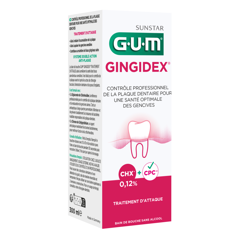 Bain de bouche gingidex 0,12% chx 300ml