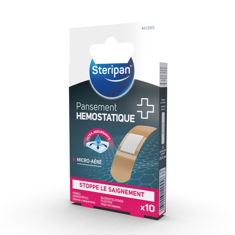 10 pansements hémostatiques 1 format