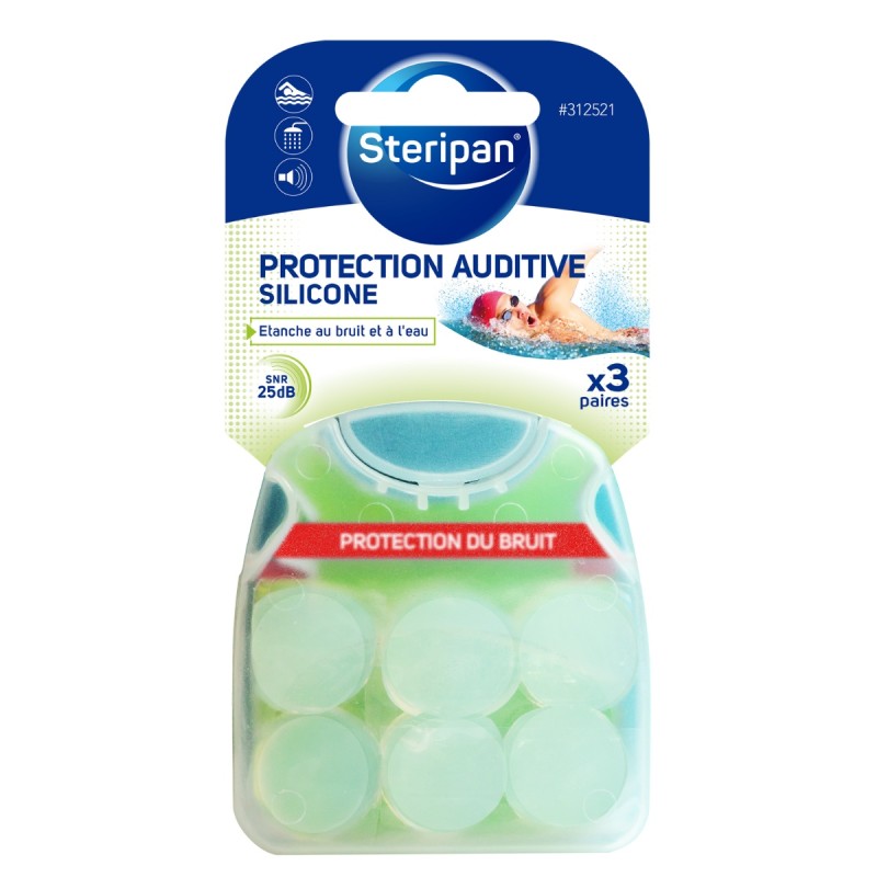 Protections auditives silicone impermeables 3 paires