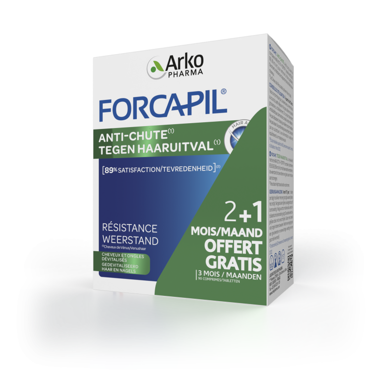 Forcapil anti chute 2+1 mois offert 90 comprimés