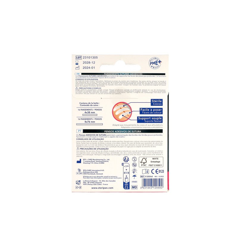 32 pansements sutures 2 formats