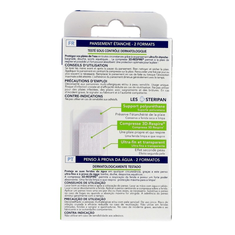10 pansements étanches 2 formats