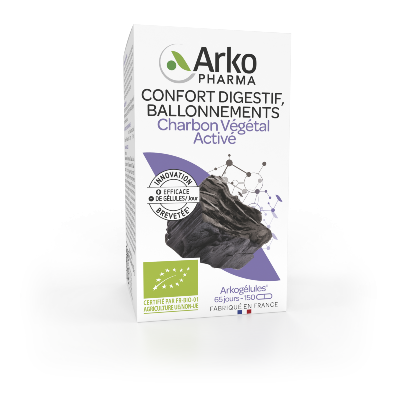Arkogelules charbon vegetal bio 150 gélules