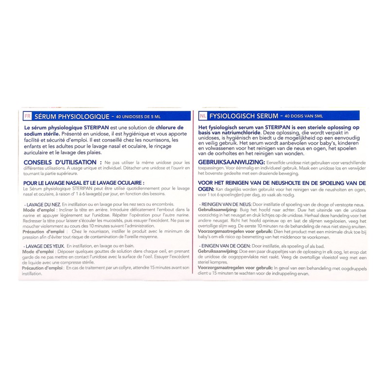 Sérum physiologique unidoses 5ml x 40