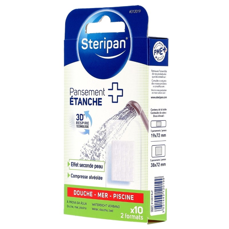 10 pansements étanches 2 formats