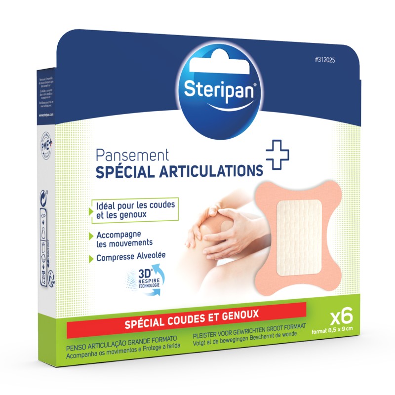 6 pansements articulation grand format