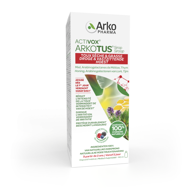 Activox arkotus sirop toux sèche ou grasse 140ml