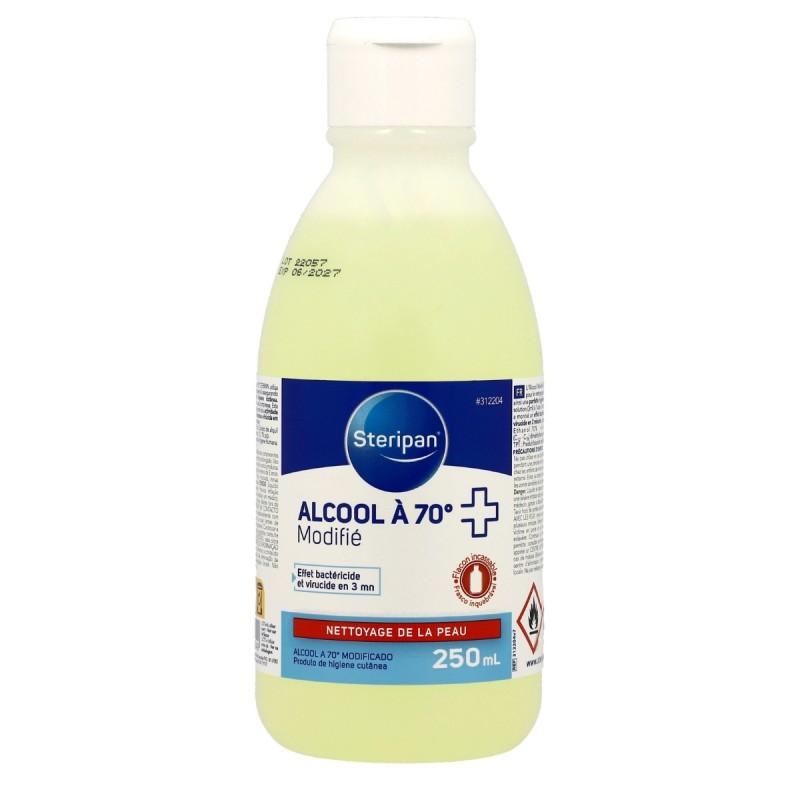 Alcool modifié à 70° 250ml flacon incassable