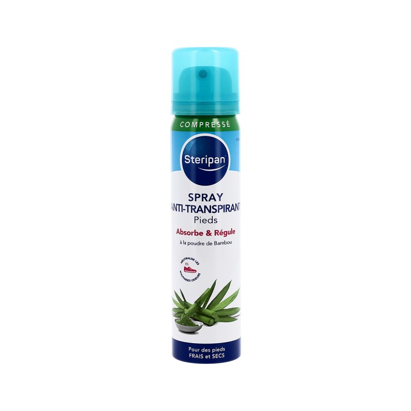 Spray anti transpirant pieds compressé 75ml
