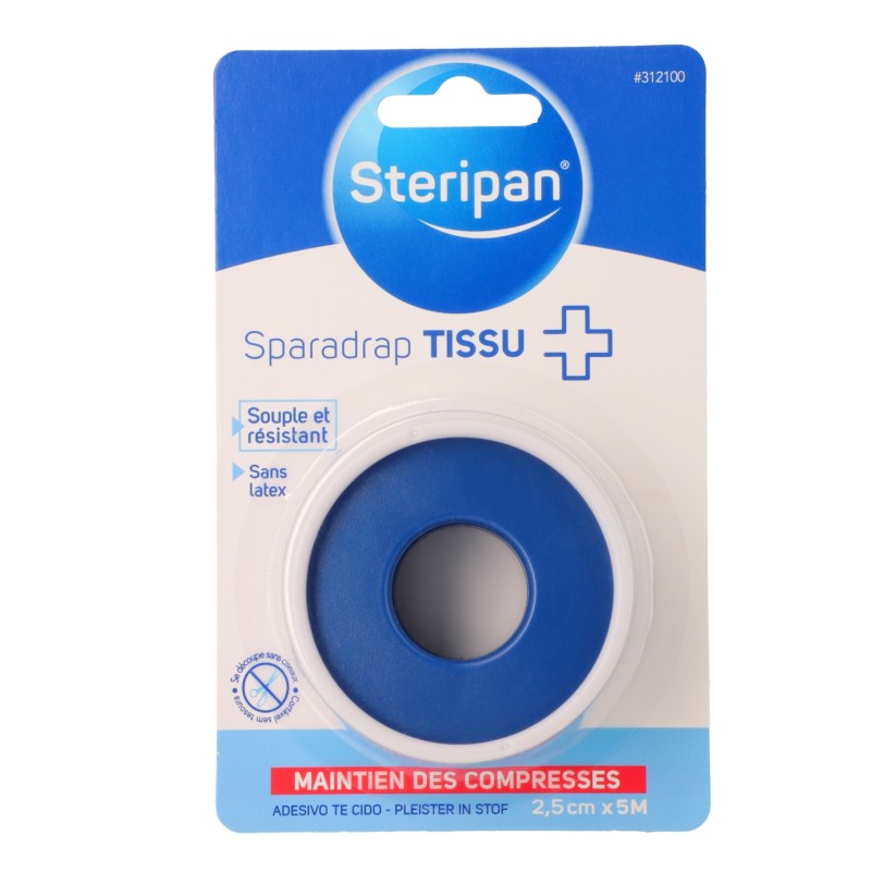 Sparadrap tissu 5 m x 2,5 cm