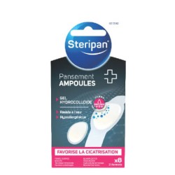 8 pansements hydrocolloïdes ampoules 2 formats