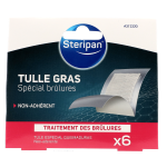 6 tulles special brulures 5 x 5c cm