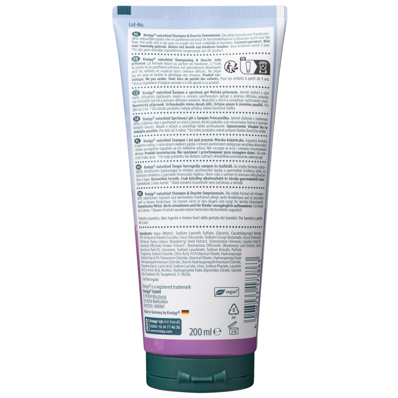 Shampooing douche kids jolie princesse 200ml